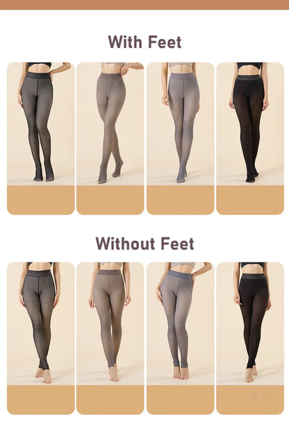 Discover our plus-size fleece tights for women, offering warmth, comfort, and style to face winter with elegance.