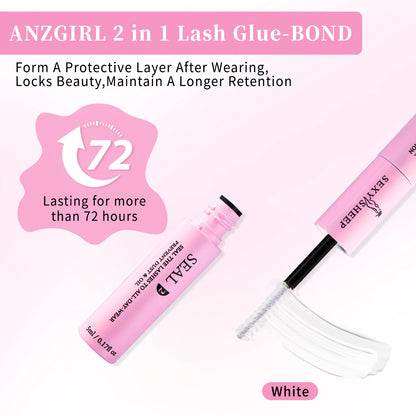 An enchanting and long-lasting look with this complete eyelash extension kit