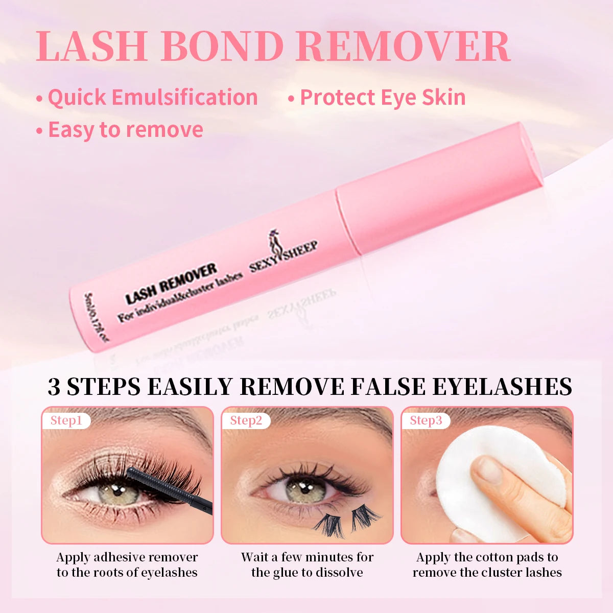 An enchanting and long-lasting look with this complete eyelash extension kit