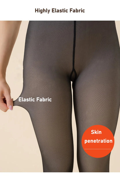 Discover our plus-size fleece tights for women, offering warmth, comfort, and style to face winter with elegance.